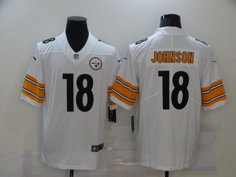 Men Pittsburgh Steelers #18 Johnson White Nike Vapor Untouchable Limited 2020 NFL Nike Jerseys